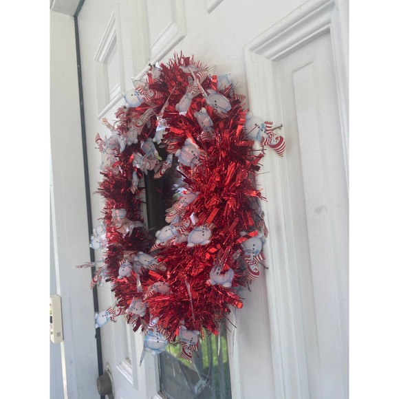 DIY Snowman Tinsel Garland Summer Wreath Base Frame Form - Picture 3 of 5